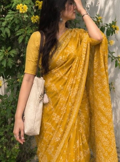 Premium Yellow Saree